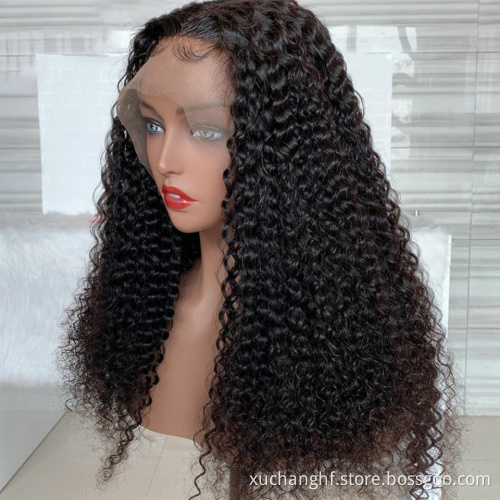 Brazilian Human Hair Lace Front Wig,Deep Wave Virgin Hair Lace Wig For Black Women,Pre Pluck Lace Wig With Baby Hair